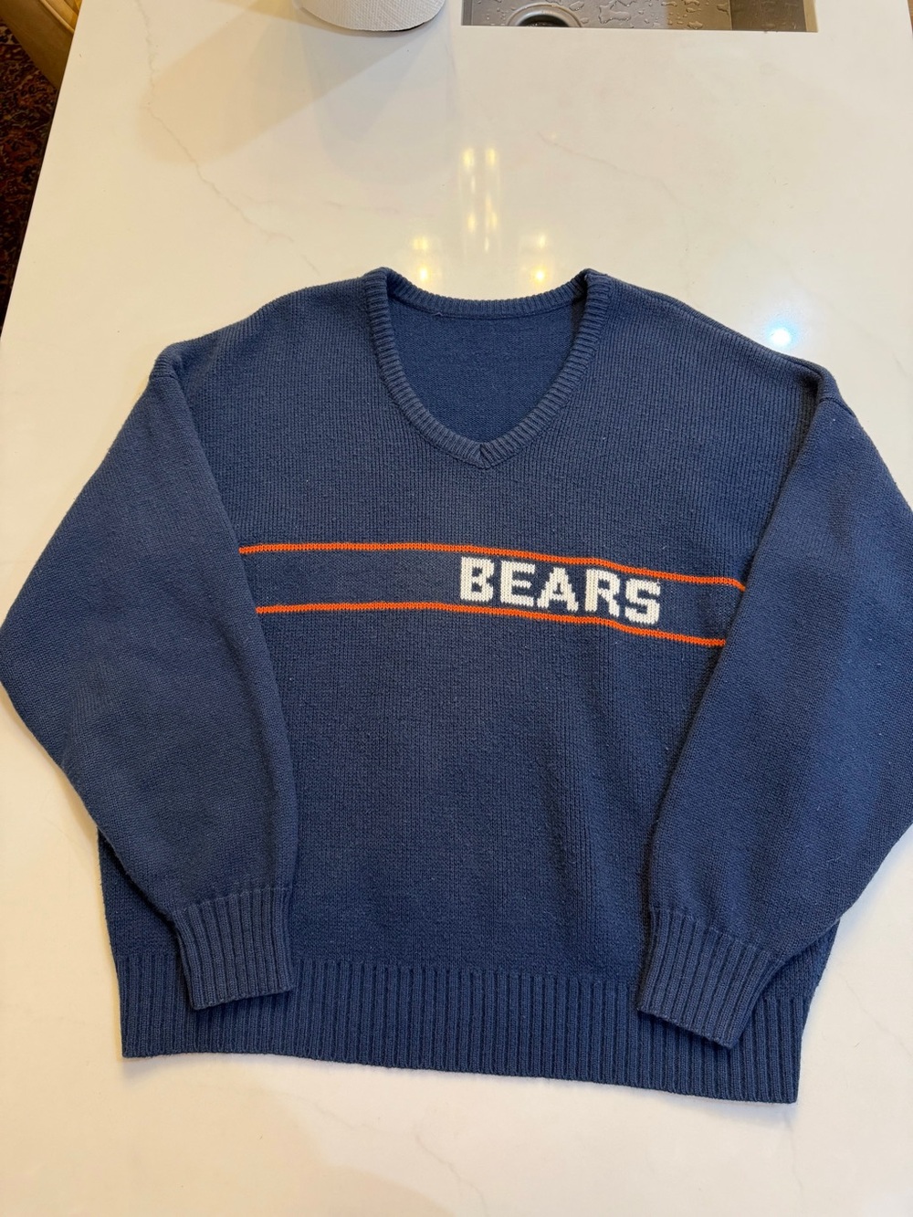 Bears Navy V-Neck Sweater